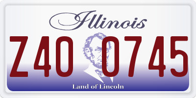 IL license plate Z400745