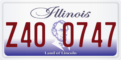IL license plate Z400747