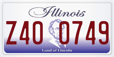 IL license plate Z400749