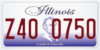 IL license plate Z400750