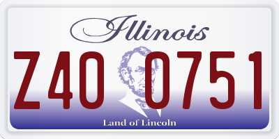 IL license plate Z400751