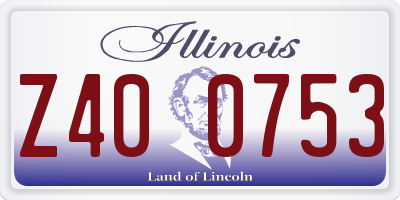 IL license plate Z400753