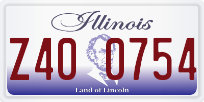 IL license plate Z400754