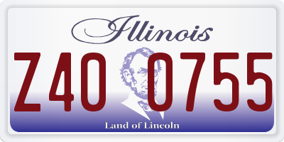 IL license plate Z400755