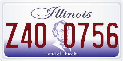 IL license plate Z400756