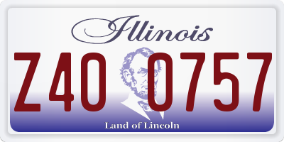 IL license plate Z400757