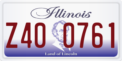IL license plate Z400761