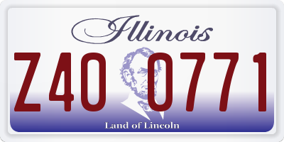 IL license plate Z400771