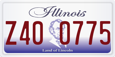 IL license plate Z400775