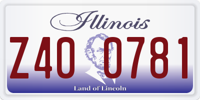 IL license plate Z400781