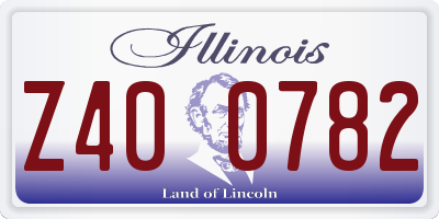 IL license plate Z400782