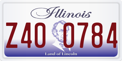 IL license plate Z400784
