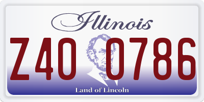 IL license plate Z400786