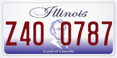 IL license plate Z400787