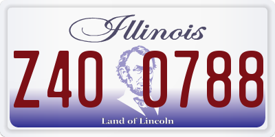 IL license plate Z400788
