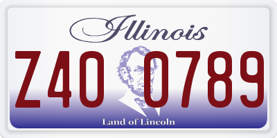 IL license plate Z400789