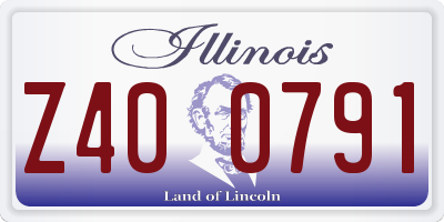 IL license plate Z400791