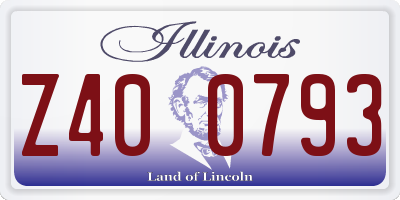 IL license plate Z400793