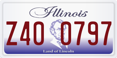 IL license plate Z400797