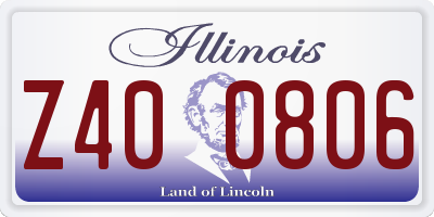 IL license plate Z400806