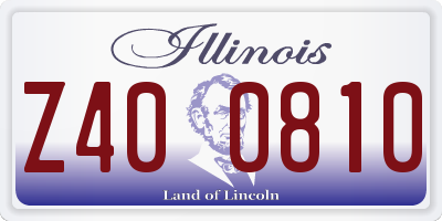IL license plate Z400810