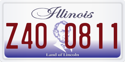 IL license plate Z400811