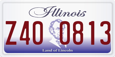 IL license plate Z400813