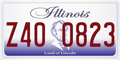IL license plate Z400823