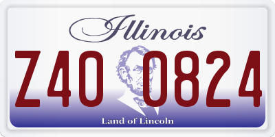 IL license plate Z400824