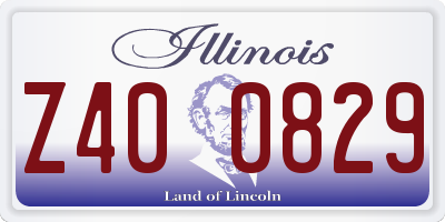 IL license plate Z400829