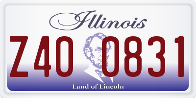 IL license plate Z400831