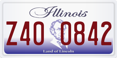 IL license plate Z400842