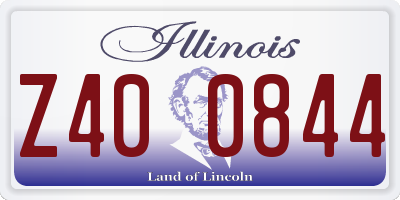 IL license plate Z400844