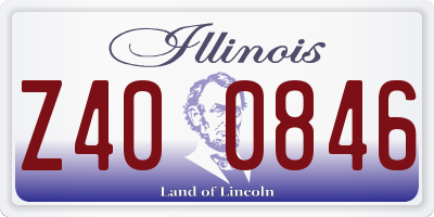 IL license plate Z400846