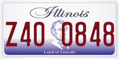 IL license plate Z400848