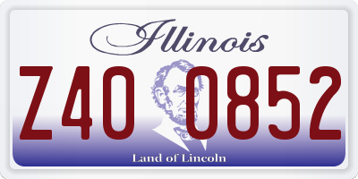 IL license plate Z400852
