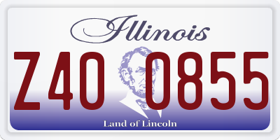 IL license plate Z400855