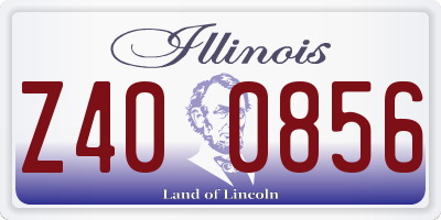 IL license plate Z400856