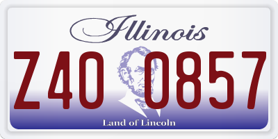 IL license plate Z400857