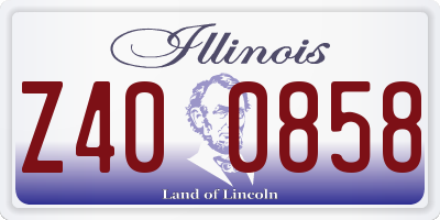 IL license plate Z400858