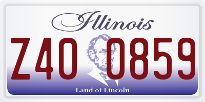 IL license plate Z400859