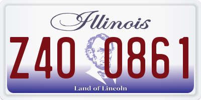 IL license plate Z400861
