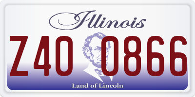 IL license plate Z400866