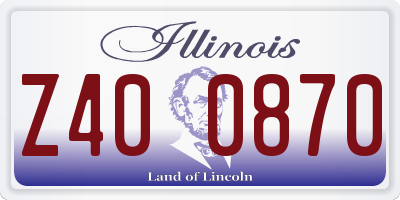 IL license plate Z400870