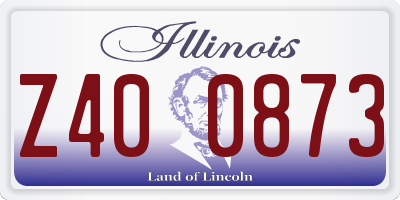 IL license plate Z400873