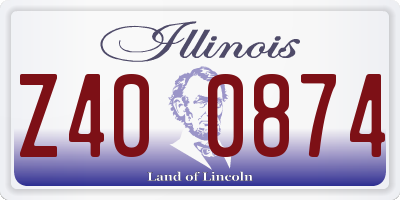 IL license plate Z400874