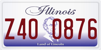 IL license plate Z400876