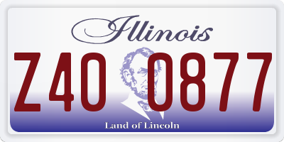 IL license plate Z400877