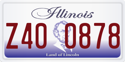 IL license plate Z400878