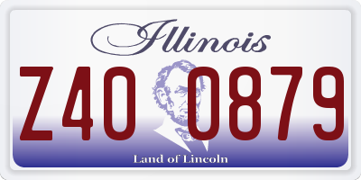 IL license plate Z400879